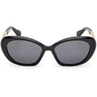 Max & Co. Women's Sunglasses - Shiny Black Injected Plastic Cat Eye | MO0133 5501A ,