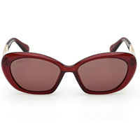 Max & Co. Women's Sunglasses - Shiny Red Injected Plastic Cat Eye Frame | MO0133 5566E ,