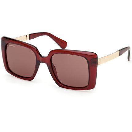Max & Co. Women's Sunglasses - Shiny Red Injected Plastic Square Frame | MO0134 5266E ,