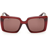 Max & Co. Women's Sunglasses - Shiny Red Injected Plastic Square Frame | MO0134 5266E ,