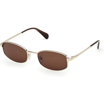 Max & Co. Women's Sunglasses - Gold Metal Oval Shape Full Rim Frame | MO0135 5432E ,