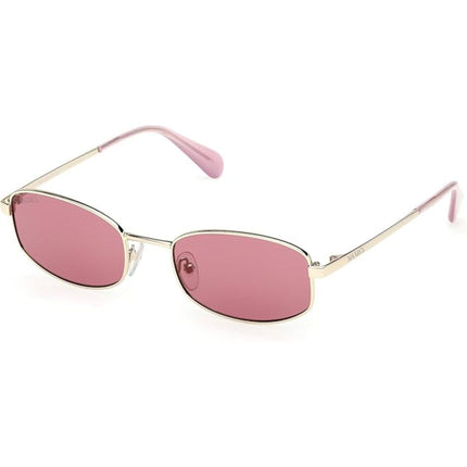 Max & Co. Women's Sunglasses - Gold Metal Oval Shape Full Rim Frame | MO0135 5432Y ,