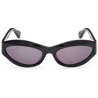 Max & Co. Women's Sunglasses - Shiny Black Plastic Cat Eye Full Rim | MO0136 5901A ,
