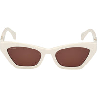 Max Mara Women's Sunglasses - White Plastic Cat Eye Full Rim Frame | MM0057 5221E ,