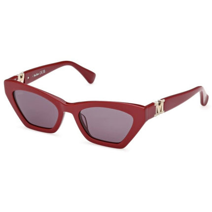 Max Mara Women's Sunglasses - Shiny Bordeaux Plastic Cat Eye Frame | MM0057 5269A ,