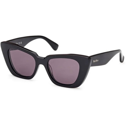 Max Mara Women's Sunglasses - Shiny Black Plastic Cat Eye Full Rim | MM0099 5001A ,