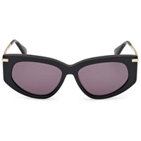 Max Mara Women's Sunglasses - Shiny Black/Shiny Pale Gold Cat Eye Frame | MM0100 5401A ,