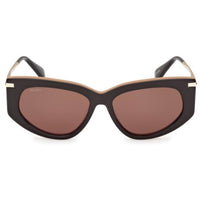 Max Mara Women's Sunglasses - Dark Brown/Other Plastic Cat Eye Frame | MM0100 5450E ,