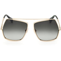Max Mara Women's Sunglasses - Gold Metal Cat Eye Shape Full Rim Frame | MM0102 5832P ,