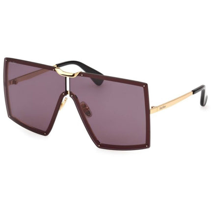 Max Mara Women's Sunglasses - Shiny Deep Gold Metal Square Full Rim | MM0117 6930A ,
