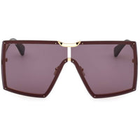 Max Mara Women's Sunglasses - Shiny Deep Gold Metal Square Full Rim | MM0117 6930A ,
