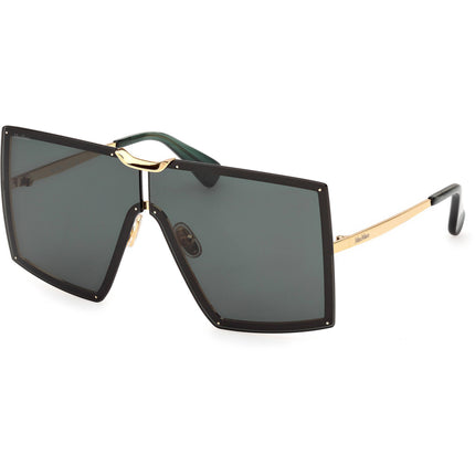 Max Mara Women's Sunglasses - Shiny Deep Gold Metal Square Full Rim | MM0117 6930N ,