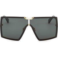 Max Mara Women's Sunglasses - Shiny Deep Gold Metal Square Full Rim | MM0117 6930N ,