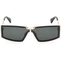 Max Mara Women's Sunglasses - Shiny Deep Gold Metal Rectangular Frame | MM0118 6830N ,