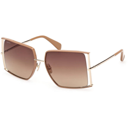Max Mara Women's Sunglasses - Light Brown/Other Metal Butterfly Frame | MM0120 5847F ,