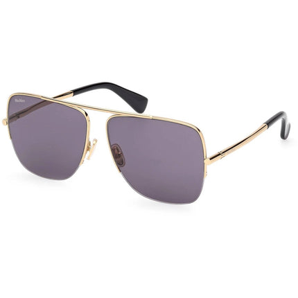 Max Mara Women's Sunglasses - Shiny Deep Gold Metal Pilot Full Rim | MM0121 5930A ,