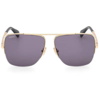 Max Mara Women's Sunglasses - Shiny Deep Gold Metal Pilot Full Rim | MM0121 5930A ,
