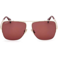 Max Mara Women's Sunglasses - Gold Metal Pilot Shape Full Rim Frame | MM0121 5932S ,
