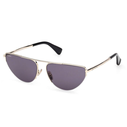 Max Mara Women's Sunglasses - Gold Metal Oval Shape Full Rim Frame | MM0122 5832A ,