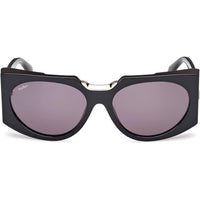 Max Mara Women's Sunglasses - Shiny Black Plastic Cat Eye Full Rim | MM0123 5901A ,