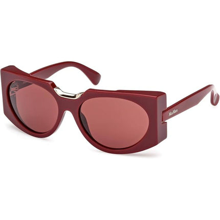 Max Mara Women's Sunglasses - Shiny Bordeaux Plastic Cat Eye Frame | MM0123 5969S ,