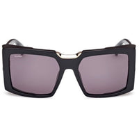 Max Mara Women's Sunglasses - Shiny Black Plastic Square Full Rim Frame | MM0124 5501A ,