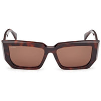 Max Mara Women's Sunglasses - Dark Havana Acetate Rectangular Frame | MM0126 5452E ,