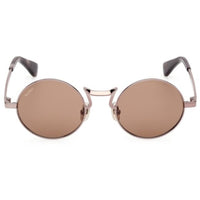 Max Mara Women's Sunglasses - Shiny Dark Bronze Metal Round Full Rim | MM0127 4836E ,
