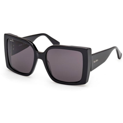 Max Mara Women's Sunglasses - Shiny Black Plastic Butterfly Full Rim | MM0131 5601A ,