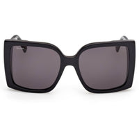 Max Mara Women's Sunglasses - Shiny Black Plastic Butterfly Full Rim | MM0131 5601A ,