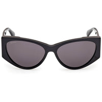 Max Mara Women's Sunglasses - Shiny Black Plastic Cat Eye Full Rim | MM0132 5801A ,