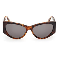 Max Mara Women's Sunglasses - Havana/Other Plastic Cat Eye Full Rim | MM0132 5856A ,