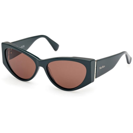 Max Mara Women's Sunglasses - Shiny Dark Green Plastic Cat Eye Frame | MM0132 5896E ,