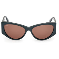 Max Mara Women's Sunglasses - Shiny Dark Green Plastic Cat Eye Frame | MM0132 5896E ,