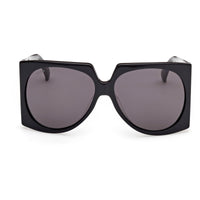 Max Mara Women's Sunglasses - Shiny Black Plastic Square Full Rim Frame | MM0133 6101A ,