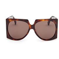 Max Mara Women's Sunglasses - Dark Havana Plastic Square Full Rim Frame | MM0133 6152E ,