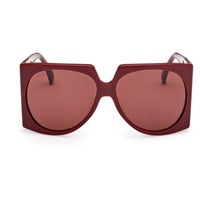 Max Mara Women's Sunglasses - Shiny Bordeaux Plastic Square Full Rim | MM0133 6169S ,