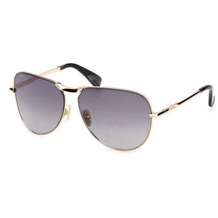 Max Mara Women's Sunglasses - Shiny Deep Gold Metal Aviator Full Rim | MM0134 5930B ,
