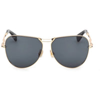 Max Mara Women's Sunglasses - Shiny Deep Gold Metal Aviator Full Rim | MM0134 5930N ,