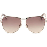 Max Mara Women's Sunglasses - Gold Metal Aviator Shape Full Rim Frame | MM0134 5932F ,