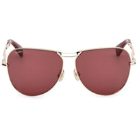 Max Mara Women's Sunglasses - Gold Metal Aviator Shape Full Rim Frame | MM0134 5932S ,