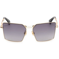 Max Mara Women's Sunglasses - Shiny Deep Gold Metal Square Full Rim | MM0135 5830B ,