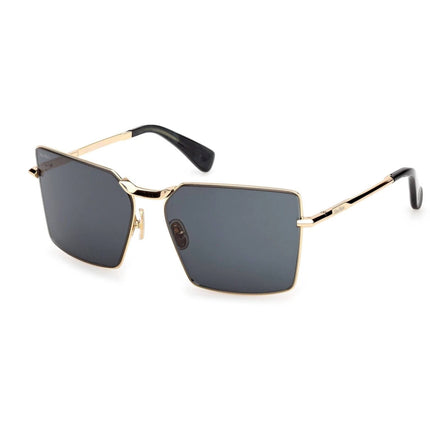 Max Mara Women's Sunglasses - Shiny Deep Gold Metal Square Full Rim | MM0135 5830N ,
