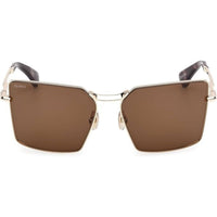 Max Mara Women's Sunglasses - Gold Metal Square Shape Full Rim Frame | MM0135 5832E ,