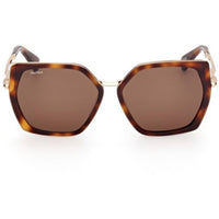 Max Mara Women's Sunglasses - Dark Havana Acetate Butterfly Full Rim | MM0136 5652E ,