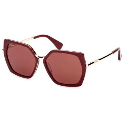 Max Mara Women's Sunglasses - Shiny Bordeaux Acetate Butterfly Frame | MM0136 5669S ,
