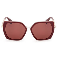 Max Mara Women's Sunglasses - Shiny Bordeaux Acetate Butterfly Frame | MM0136 5669S ,