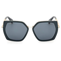 Max Mara Women's Sunglasses - Shiny Dark Green Acetate Butterfly Frame | MM0136 5696N ,