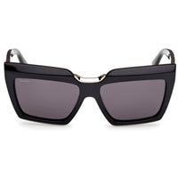 Max Mara Women's Sunglasses - Shiny Black Acetate Cat Eye Full Rim | MM0137 5601A ,