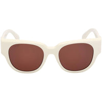 Max Mara Women's Sunglasses - White Acetate Panthos Full Rim Frame | MM0138 5121E ,